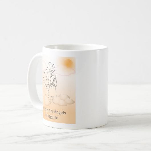 Fuzzy Express® Angel Cat Koffiemok (Voorkant links)