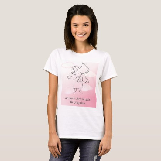 Fuzzy Express® Angel Dog T-shirt (Voorkant volledig)