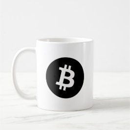 Fuzzy Express® Bitcoin Black Logo Koffiemok