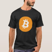 Fuzzy Express® Bitcoin Original Logo Zwart T-shirt (Voorkant)