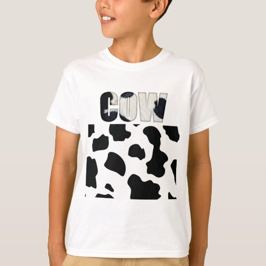 Fuzzy Express® Cow Animal Print Kind T-shirt (Voorkant)