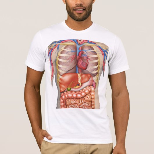 Fuzzy Express® Interne Organen Anatomie T-shirt (Voorkant)