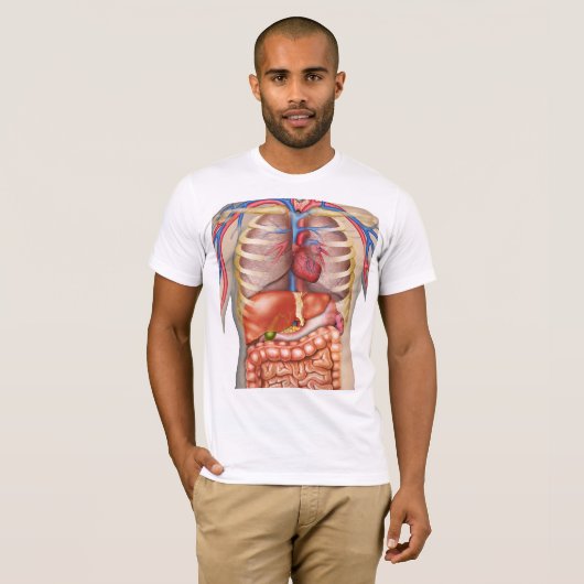 Fuzzy Express® Interne Organen Anatomie T-shirt (Voorkant volledig)