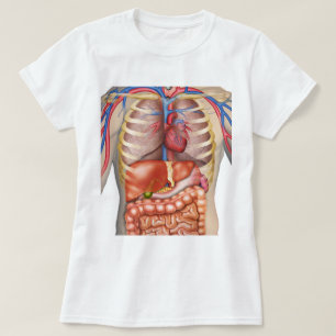 Fuzzy Express® Interne Organen Anatomie Woman T-shirt