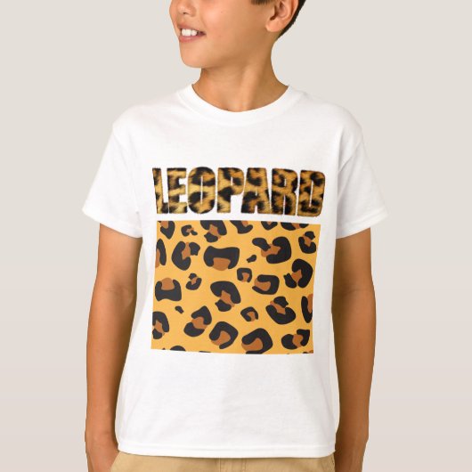Fuzzy Express® Leopard Animal Print T-shirt (Voorkant)