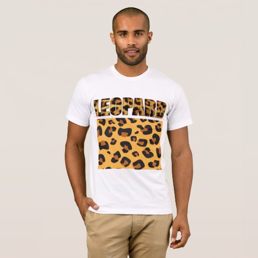 Fuzzy Express® Leopard Animal Print T-shirt (Voorkant volledig)