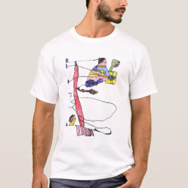Fuzzy Express® OPS Gzilla Probeer 2 hoeken T-shirt