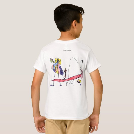 Fuzzy Express® Ops Gzilla Try 2 Angles-Kind T-shirt (Achterkant volledig)