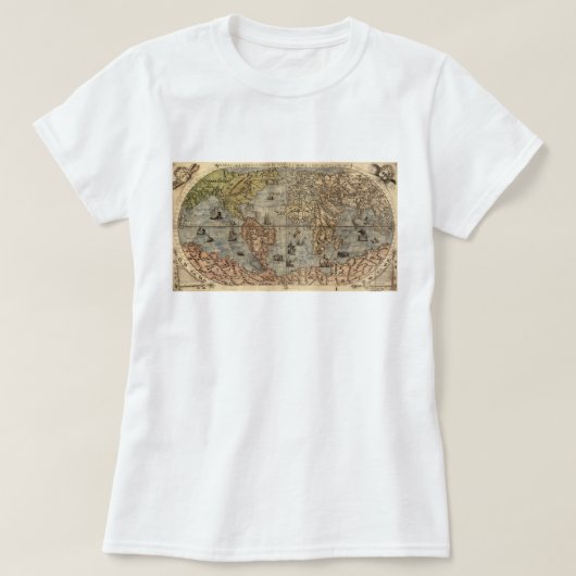 Fuzzy Express® Oude kaart #2 Vrouw T-shirt (Design voorkant)