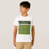 Fuzzy Express® Peacock Animal Print Kind T-shirt (Voorkant volledig)