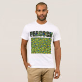 Fuzzy Express® Peacock Animal Print T-shirt (Voorkant volledig)