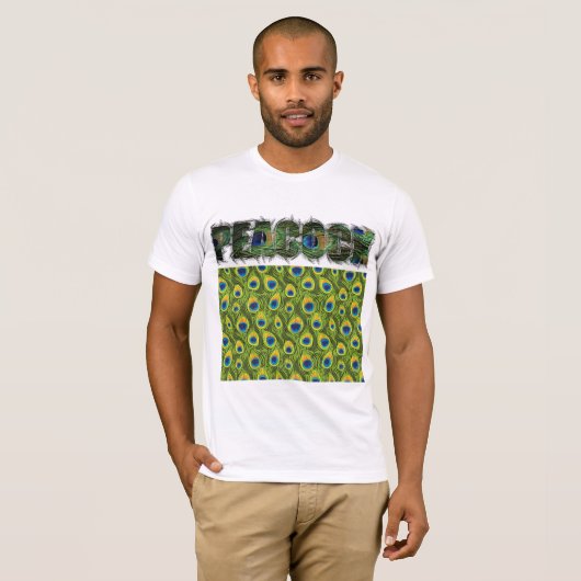 Fuzzy Express® Peacock Animal Print T-shirt (Voorkant volledig)