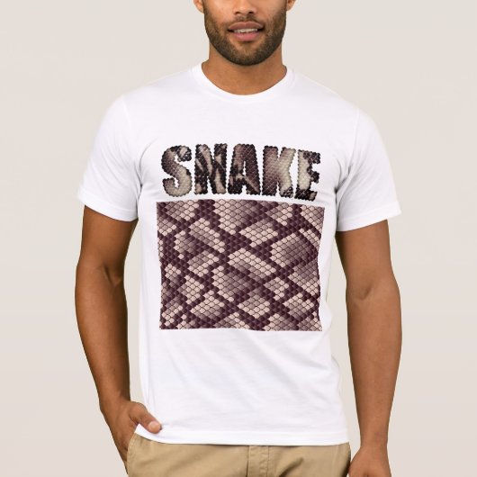 Fuzzy Express® Snake Animal Print T-shirt (Voorkant)