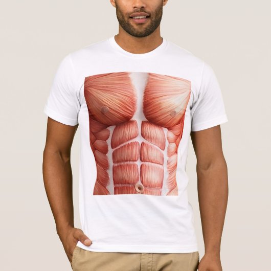 Fuzzy Express® Spier Lichaam Anatomie T-shirt (Voorkant)