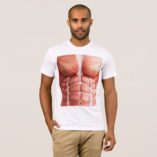 Fuzzy Express® Spier Lichaam Anatomie T-shirt (Voorkant volledig)