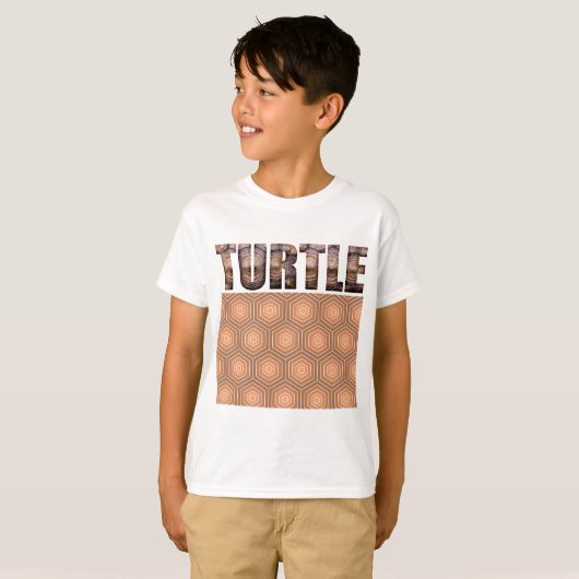 Fuzzy Express® Turtle Animal Print Kind T-shirt (Voorkant volledig)