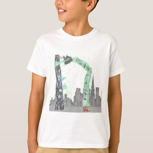 Fuzzy Express® Ultra Worm Gzilla Rhino Kind T-shirt (Voorkant)