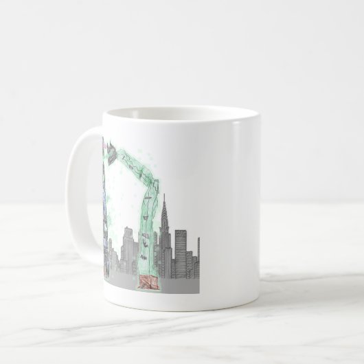 Fuzzy Express® Ultra Worm Gzilla Rhino Koffiemok (Voorkant links)