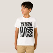 Fuzzy Express® Zebra Animal Print Kind T-shirt (Voorkant volledig)