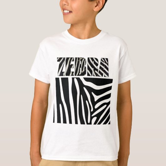 Fuzzy Express® Zebra Animal Print Kind T-shirt (Voorkant)