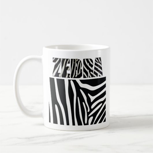 Fuzzy Express® Zebra Animal Print Koffiemok (Links)