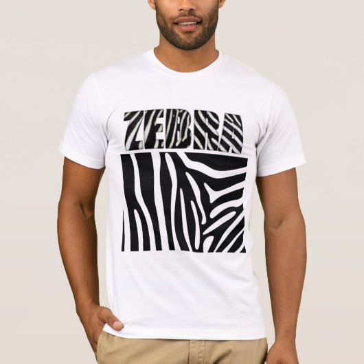 Fuzzy Express® Zebra Animal Print T-shirt (Voorkant)