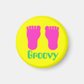 Fuzzy Feet Groovy Magnet uit 1970 (Voorkant)