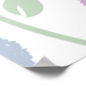 Fuzzy Flower Lg Pattern Pastels Poster (Hoek)