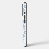 Fuzzy Flower Rpt Pattern Blue on White Case-Mate iPhone Case (Achterkant / Links)