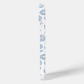 Fuzzy Flower Rpt Pattern Blue on White Case-Mate iPhone Case (Achterkant / Links)