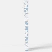Fuzzy Flower Rpt Pattern Blue on White Case-Mate iPhone Case (Achterkant / Links)