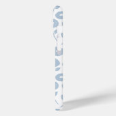 Fuzzy Flower Rpt Pattern Blue on White Case-Mate iPhone Case (Achterkant / Links)