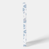 Fuzzy Flower Rpt Pattern Blue on White Case-Mate iPhone Case (Achterkant / Links)