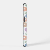 Fuzzy Flower Rpt Pattern Pastels on White iPhone 15 Case (Rechterkant)