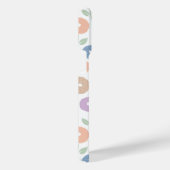 Fuzzy Flower Rpt Pattern Pastels on White iPhone Hoesje (Rechterkant)