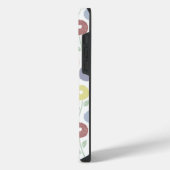 Fuzzy Flower Rpt Pattern Pastels on White iPhone Hoesje (Linkerkant)