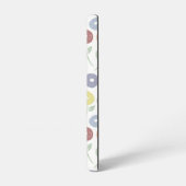 Fuzzy Flower Rpt Pattern Pastels on White Samsung Galaxy Hoesje (Linkerkant)