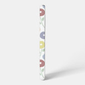 Fuzzy Flower Rpt Pattern Pastels on White Samsung Galaxy Hoesje (Linkerkant)