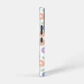 Fuzzy Flower Rpt Pattern Pastels on White Samsung Galaxy Hoesje (Rechterkant)