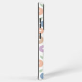 Fuzzy Flower Rpt Pattern Pastels on White Samsung Galaxy Hoesje (Rechterkant)