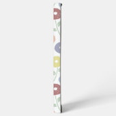 Fuzzy Flower Rpt Pattern Pastels on White Samsung Galaxy Hoesje (Linkerkant)