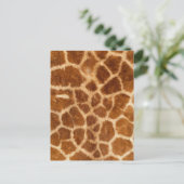 Fuzzy Giraffe Fur Pattern Briefkaart (Staand voorkant)