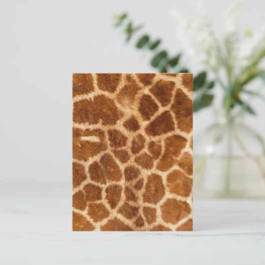 Fuzzy Giraffe Fur Pattern Briefkaart (Staand voorkant)