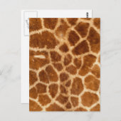 Fuzzy Giraffe Fur Pattern Briefkaart (Voorkant / Achterkant)