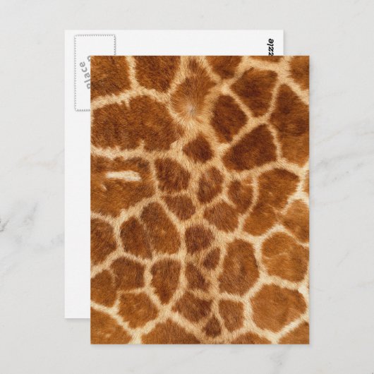 Fuzzy Giraffe Fur Pattern Briefkaart (Voorkant / Achterkant)