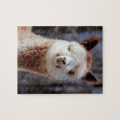 Fuzzy Gray Alpaca Puzzle Legpuzzel (Horizontaal)