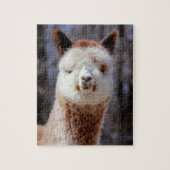 Fuzzy Gray Alpaca Puzzle Legpuzzel (Verticaal)