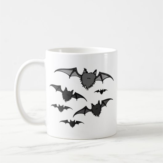 Fuzzy Gray Bats Koffiemok (Links)