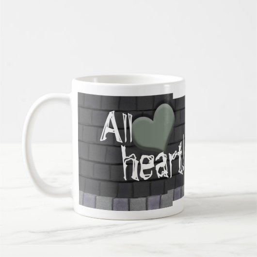 Fuzzy Green Monster met hart Koffiemok (Links)