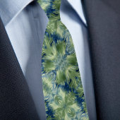 Fuzzy Greenon Denim Diagonal Pattern Stropdas